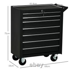 Roller Tool Cabinet 7 Drawers Storage Chest Box Swivel Garage Workshop