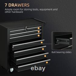 Roller Tool Cabinet 7 Drawers Storage Chest Box Swivel Garage Workshop
