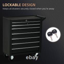 Roller Tool Cabinet 7 Drawers Storage Chest Box Swivel Garage Workshop