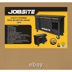 Roller Tool Cabinet Metal, 66 inch, 10 drawers, black (Genuine Jobsite CT5676)