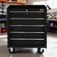 Roller Tool Cabinet Stoarge Box 5 Drawer Garage Workshop Chest With Lock Black
