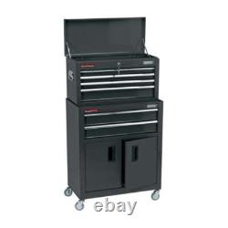 Roller Tool Cabinet, Storage Box Chest Toolbox, 6 Drawer, Black, Draper 19572