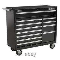 Roller Tool Cabinet Storage Box Rollcab, 5 Drawer, Black, Sealey AP41120B B