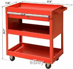 Rolling Steel Tool Cart Service Shop Storage Cabinet Organizer Lockable Drawer