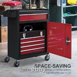 Rolling Tool Cabinet on Wheels 5 Drawers Storage Chest Box Combo for Workshop