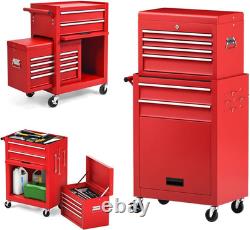 Rolling Tool Chest 6 Drawer Locking Steel Storage Cabinet Trolley Wheel Workshop