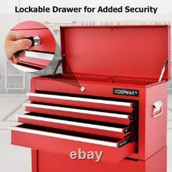 Rolling Tool Chest Combo Lockable Tool Cabinet with Wheels Drawers Adjustable