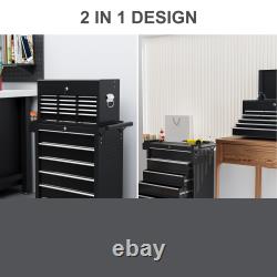 Rolling Tool Chest Lockable Roller Cabinet 14 Drawers Red