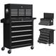 Rolling Tool Chest Lockable Roller Cabinet With With 14 Drawers Black