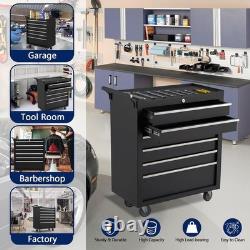 Rolling Tool Chest Metal Tool Box with Wheels Tool Cabinet 6 Drawer Tool Cart