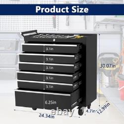 Rolling Tool Chest Metal Tool Box with Wheels Tool Cabinet 6 Drawers Tool Cart