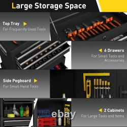 Rolling Tool Chest with 6 Drawers, 3-in-1 Tool Cabinet with Wheels Rolling Tool Chest with 6 Drawers, 3-in-1 Tool Cabinet with Wheels