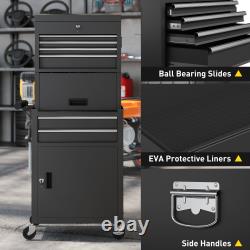 Rolling Tool Chest with 6 Drawers, 3-in-1 Tool Cabinet with Wheels