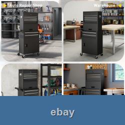 Rolling Tool Chest with 6 Drawers, 3-in-1 Tool Cabinet with Wheels