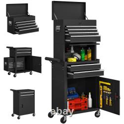 Rolling Tool Chest with 6 Drawers, 3-in-1 Tool Cabinet with Wheels