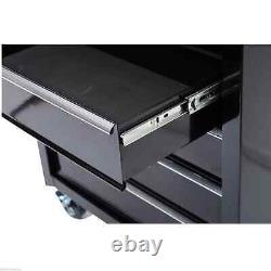 Rolling Toolbox 5 Drawers Lockable Storage Tool Cabinet Chest on Casters Black