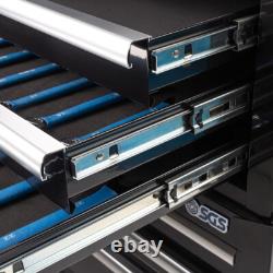 SGS 26in 8 Drawer Pro Tool Chest & Roller Cabinet, Gas Strut Lid, Power Sockets