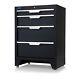Sgs 4 Drawer Tool Cabinet With Smooth Drawers, Liners & Lock, Steel Garage System