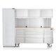 Sgs 72 Stainless Steel 15 Drawer Work Bench With 3 Upper Cabinets & Side Cabinet