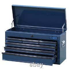 SGS Mechanics 8 Drawer Tool Box Chest & Roller Cabinet Blue