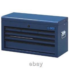 SGS Mechanics 8 Drawer Tool Box Chest & Roller Cabinet Blue
