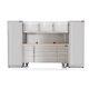 Sgs Stainless Steel 15 Drawer Work Bench 3 Upper Cabinets & 2 Side Cabinets