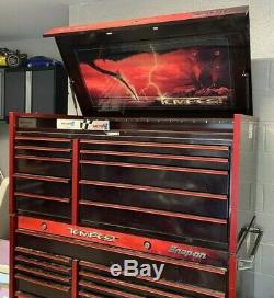 SNAP-ON TEMPEST BLACK CHERRY TOOL BOX 22 DRAWERS snapon roll cabinet top bottom