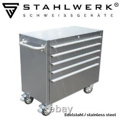 STAHLWERK workshop trolley tool cart chest box roller 4 drawers 1 big drawer