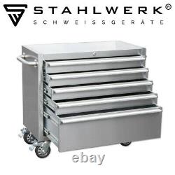 STAHLWERK workshop trolley tool cart chest box roller 4 drawers 1 big drawer