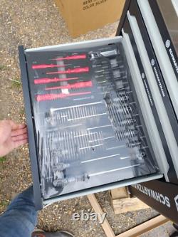 Schwartzmann Tool Chest Trolley With Tools Trays 7 Drawer Roller Cabinet 259 Pc