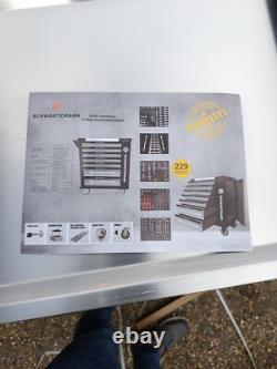 Schwartzmann Tool Chest Trolley With Tools Trays 7 Drawer Roller Cabinet 259 Pc