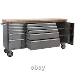 Sealey 10 Drawer Mobile Stainless Steel Tool Cabinet and End Cupboard Stainless