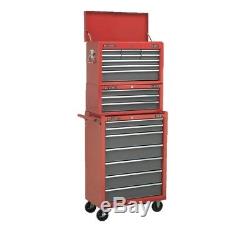 Sealey 19 Drawer Heavy Duty Bearing Top Chest Tool Box Storage Roller Cabinet