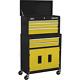 Sealey 6 Drawer Top Chest And Tool Roller Cabinet Combination Black / Yellow