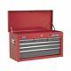 Sealey Ap2201bb Topchest 6 Drawer With Ball Bearing Runners Red/grey