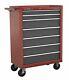 Sealey Ap22507bb Rollcab 7 Drawer With Ball Bearing Runners Red/grey