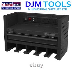 Sealey AP22SRBE 560mm Power Tool Storage Rack with Drawer/Power Strip