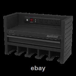 Sealey AP22SRBE Power Tool Storage Rack 560mm with Drawer & Power Strip