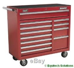 Sealey AP41120 12 Drawer Red Roll Cab Roller Cabinet Chest Toolbox Extra Wide