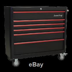 Sealey AP41COMBOBR RETRO BLACK XL Wide 10 Drawer Tool Storage Roller Box/Chest