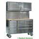 Sealey Ap5520ss Mobile Tool Cabinet 10 Drawer & 2 Wall Cupboard Stainless Steel