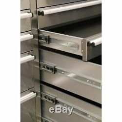 Sealey AP7210SS Mobile Stainless Steel Tool Cabinet 10 Drawer & Cupboard