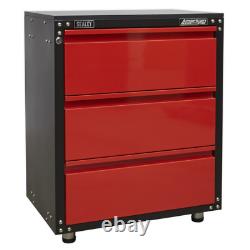 Sealey APMS82 Modular 3 Drawer Floor Tool Cabinet Storage Box with Worktop 665mm