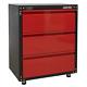 Sealey Apms82 Modular 3 Drawer Floor Tool Cabinet Storage Box With Worktop 665mm