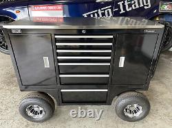 Sealey APPC07 Pit/Yard Cart 7 Drawer Roll Cabinet Heavy-Duty Gloss Black