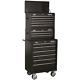 Sealey American Pro 14 Drawer Roller Cabinet, Mid And Top Tool Chest Black