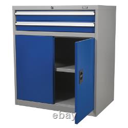 Sealey Api8810 Industrial Cabinet 2 Drawer And 1 Shelf Double Locker