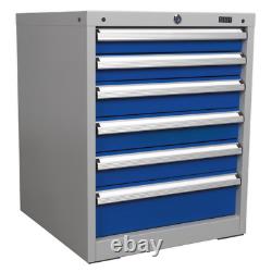 Sealey Cabinet Industrial 6 Drawer Tool Storage Heavy Duty Lockable Garage