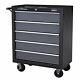 Sealey Heavy Duty Roller Roll Tool Storage Cabinet 5 Drawer Ball Bearing Black