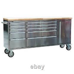 Sealey Mobile Stainless Steel Tool Cabinet 10 Drawer & Cupboard